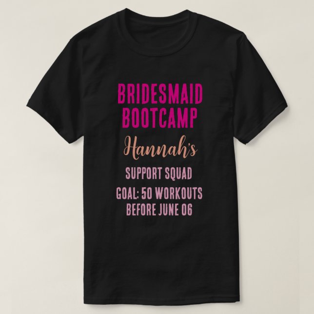 T-shirt Camp d'entraînement personnalisé pour demoiselles  (Design devant)