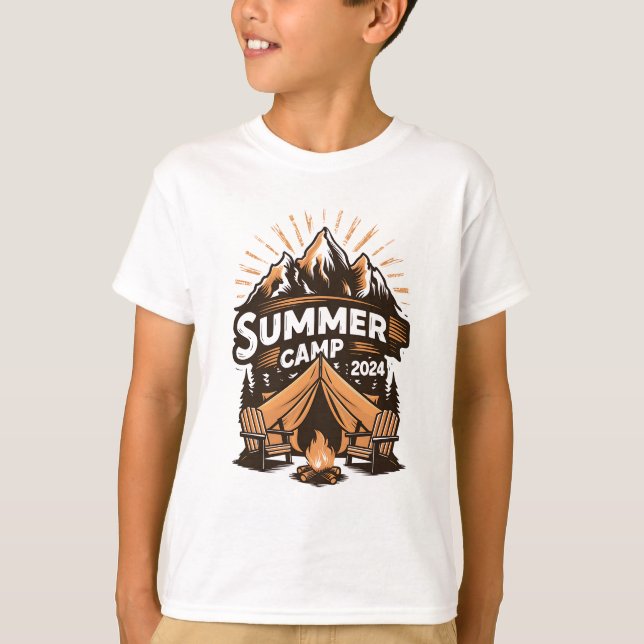 T-shirt Camp d'été 2024 Correspondance de vacances de camp (Devant)