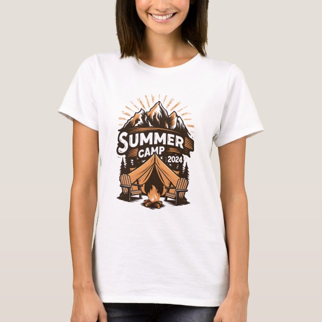 T-shirt Camp d'été 2024 Correspondance de vacances de camp (Devant)