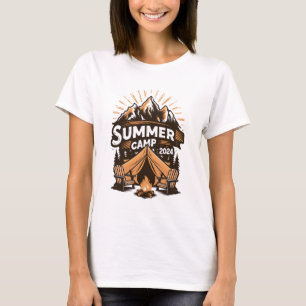 T-shirt Camp d'été 2024 Vacances de camping d'été Correspo