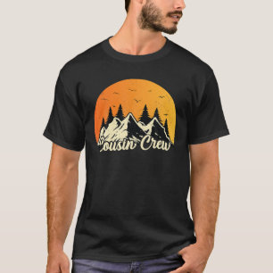 T-shirt Camp d'été de l'équipage Cousin Camping Sunset Out