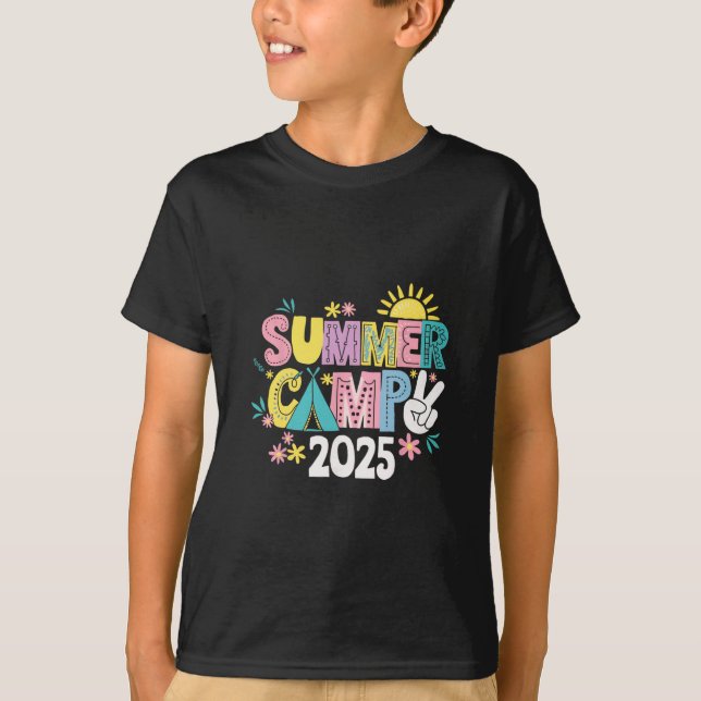T-shirt Camp d'été drôle 2025 Vacances d'été Correspondanc (Devant)