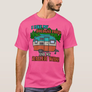 T-shirt Camp d'été Vacances Vintages Remorque de tente Feu