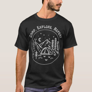 T-shirt Camp Eplore Repeat vintage