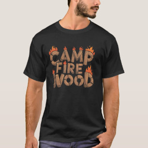 T-shirt Camp Feu Bois Chemise de Blague de Campfire Campin