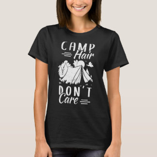 T-shirt Camp Hair Camper Camp Vacances en plein air