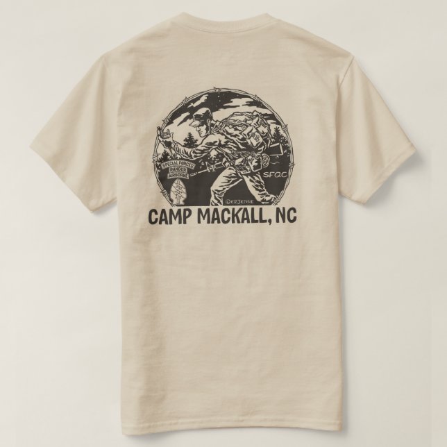 T-shirt "Camp Mackall" - auvent triple - arrière (Design dos)