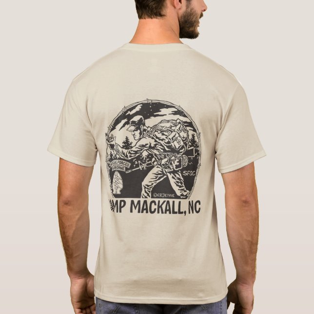 T-shirt "Camp Mackall" - longue étiquette - arrière (Dos)