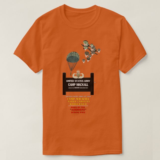 T-shirt Camp MacKall NC Accueil du Jumpers des signes AOP  (Design devant)