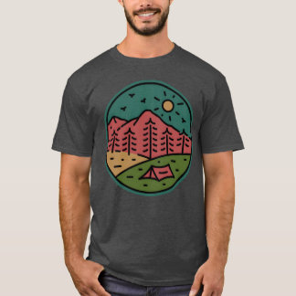 T-shirt Camp Meadow rétro