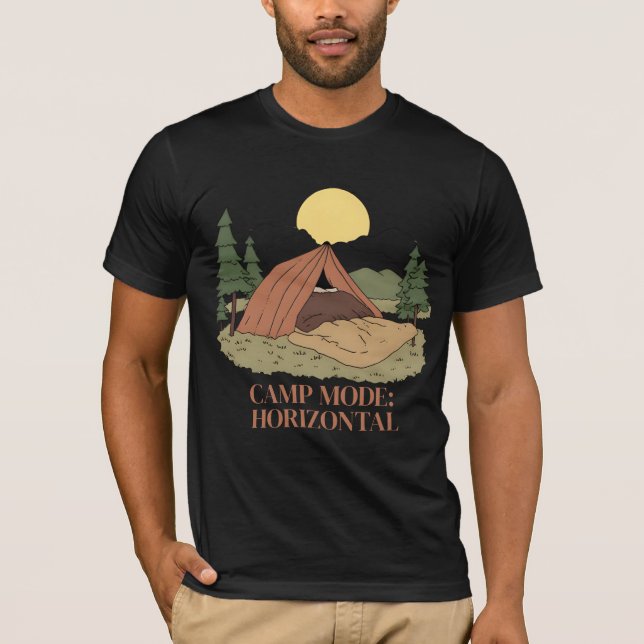 T-SHIRT CAMP MODE: HORIZONTAL.” – LAZY CAMPER TEE (Devant)