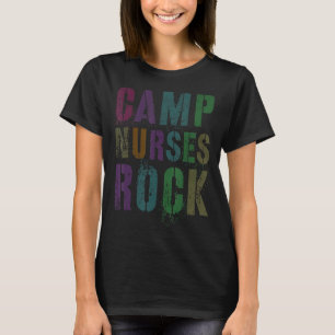 T-shirt Camp Nurses Do Rock Camping Équipe Médicale Médail