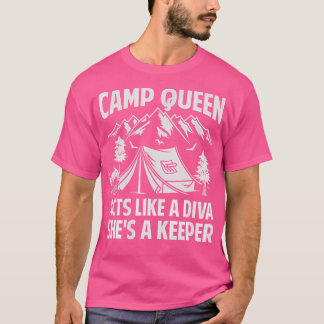 T-shirt Camp Queen Agit Comme Un Diva Elle Est Un Gardien