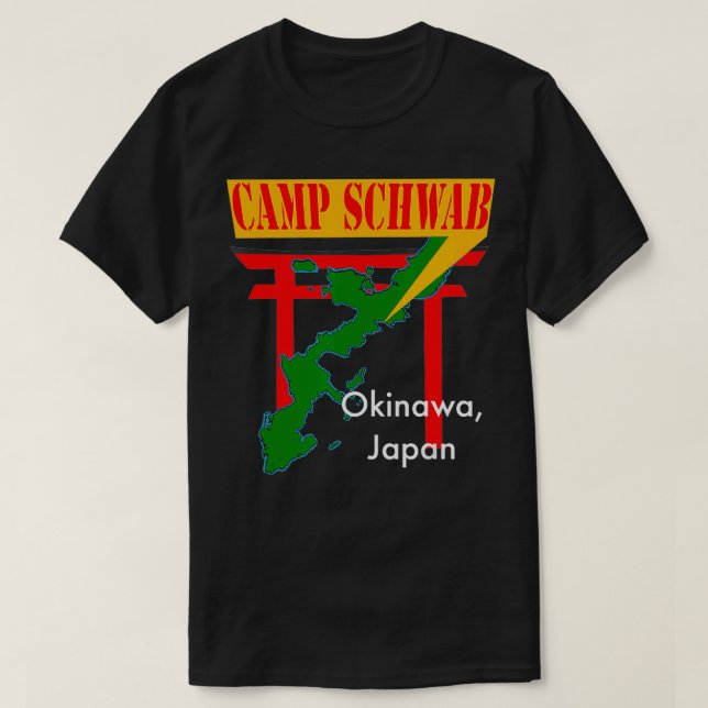 T-shirt Camp Schwab, Nago, Okinawa, Japon  (Design devant)