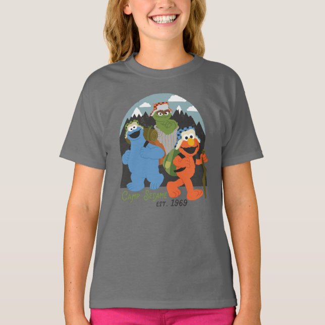 T-shirt Camp Sesame Street EST. 1969 (Devant)