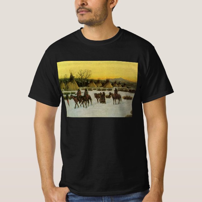 T-shirt Camp Sioux à Wounded Knee par John Hauser (Devant)