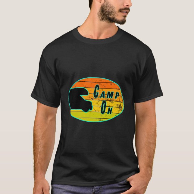 T-shirt Camp Sur Rv Et Camping (Devant)