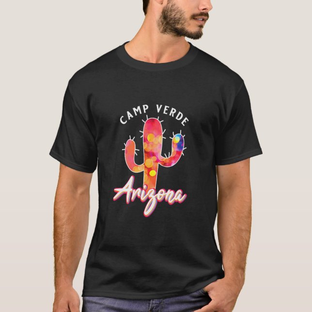 T-shirt Camp Verde Arizona Usa Desert Cactus Vacances Souv (Devant)