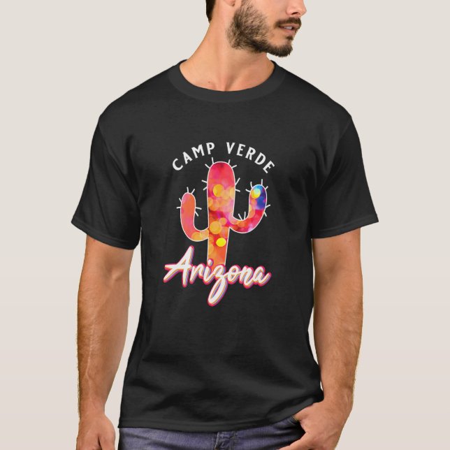 T-shirt Camp Verde Arizona Usa Desert Cactus Vacances Souv (Devant)