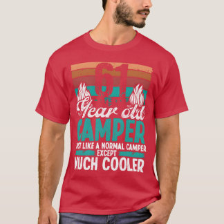 T-shirt Campageuse de 61 ans scoutant camping 61 ans gi