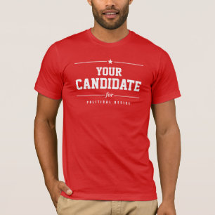 T-shirt Campagne de nom de candidat personnalisé