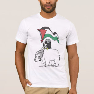 T-shirt Campagne de solidarité de la Palestine du pingoui