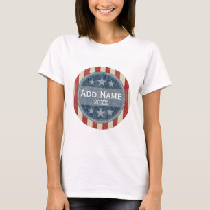 T-shirt Campagne politique - stars et rayures vintages