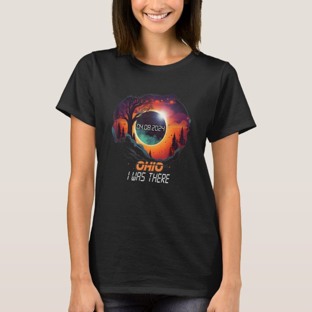 T-shirt Campagne Total Éclipse Solaire 2024 Ohio (Devant)