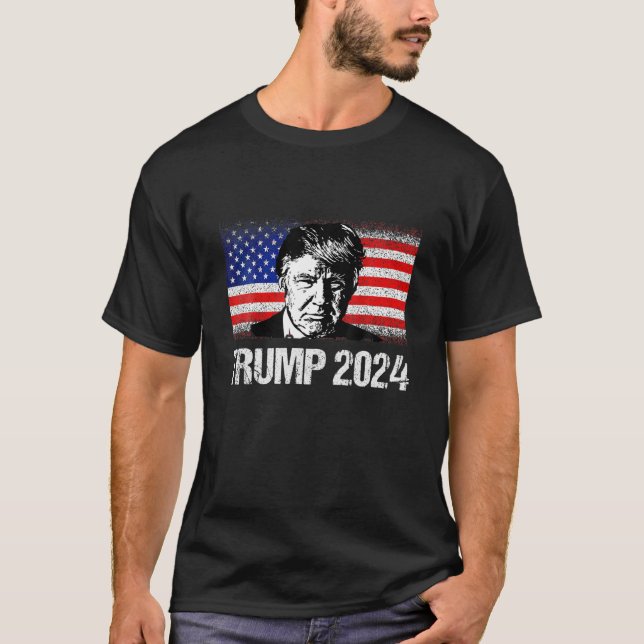 T-shirt Campagne Trump 2024 : Élection Du Président 4 Juil (Devant)