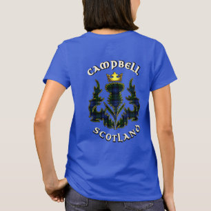 T-shirt Campbell Clan Badge & Tartan avec devise