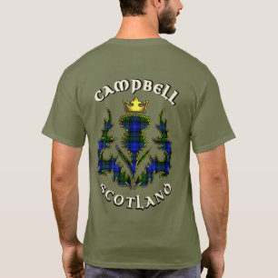 T-shirt Campbell Clan Badge & Tartan avec devise