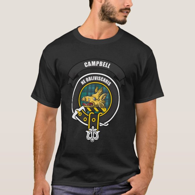 T-shirt Campbell Clan Scottish Scotland Tan (Devant)