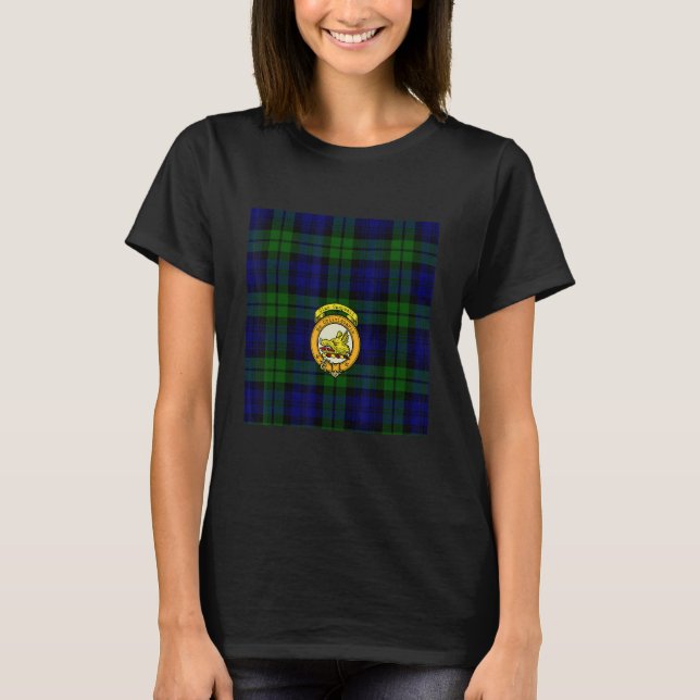 T-shirt Campbell Scottish Clan Crest et Tartan (Devant)