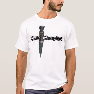 T-shirt Campbell Tartan Scottish Sgian Dubh
