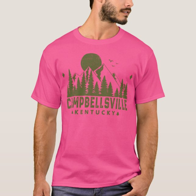 T-shirt Campbellsville Kentucky Mountain Souvenir actif (Devant)