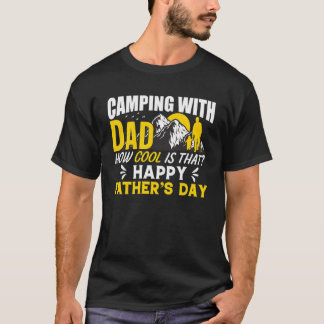 T-shirt camper avec papa est cool comme est le père heureu