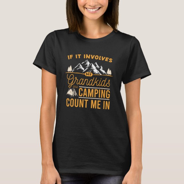 T-shirt Camper Camper RV Campervan Caravan Glamping Outdo (Devant)