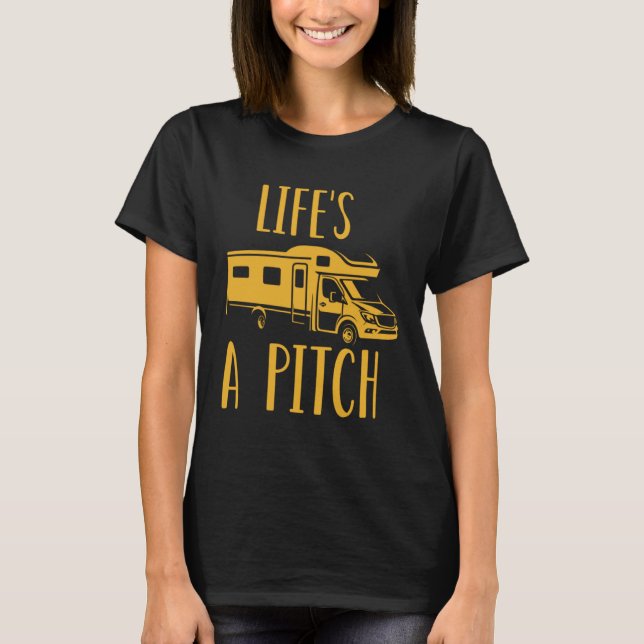 T-shirt Camper  Camping Life s A Pitch Travel (Devant)