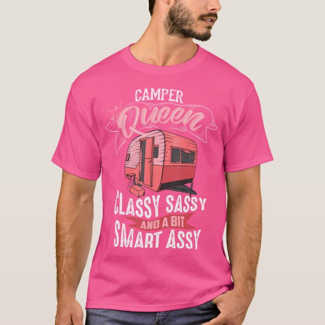 T-shirt Camper cool Queen Classy Sassy Smart Assy Funny Ca (Devant)