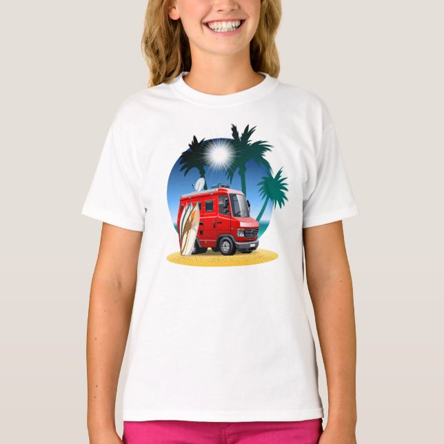 T-shirt Camper de dessin (Devant)