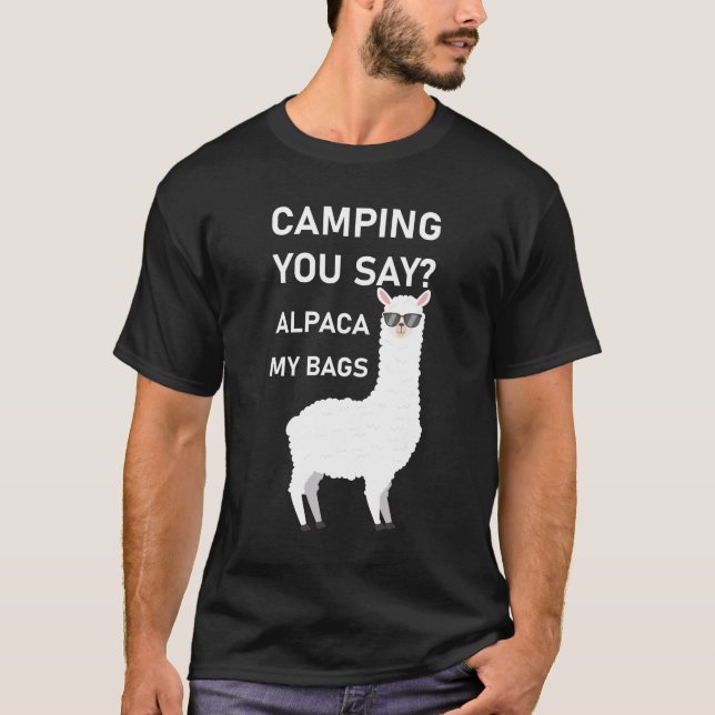 T-shirt camper, dis-tu ? alpaca mes sacs (Devant)