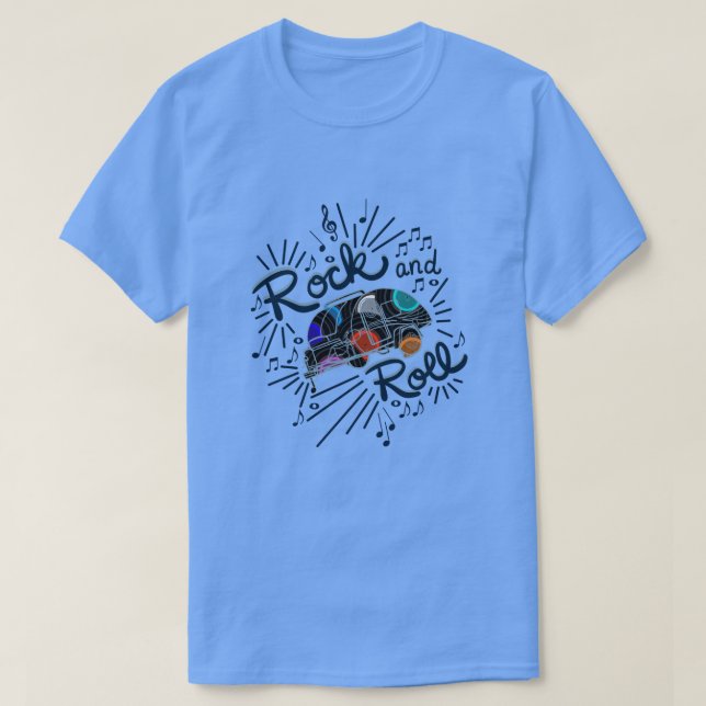 T-shirt camper en pierre et en rouleau (Design devant)