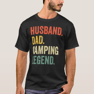 T-shirt Camper Husband Papa Camping Légende Vintage Père