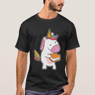T-shirt Camper Kids Cute Smore Unicorn Marshmallow