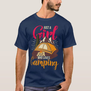 T-shirt Camper Nature Camp Extérieur Juste Une Fille Qui A