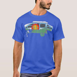 T-shirt Camper-pop-up Retro Conception Vintage de la natur