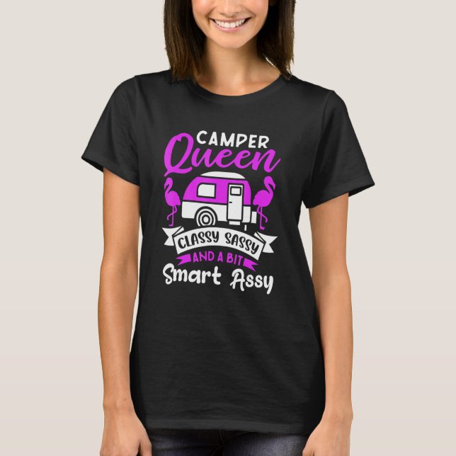 T-shirt Camper Queen Classy Sassy Et Un Peu Smart Assy Cut (Devant)