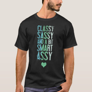 T-shirt Camper Queen Classy Sassy Et Un Peu Smart Assy Vin