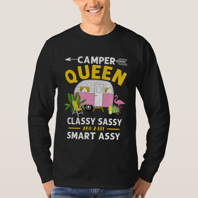 T-shirt Camper Queen Classy Sassy Smart Assy Funny Men Wom (Devant)