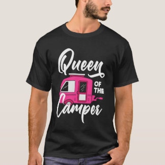 T-shirt Camper Queen Women Girls Camping funny